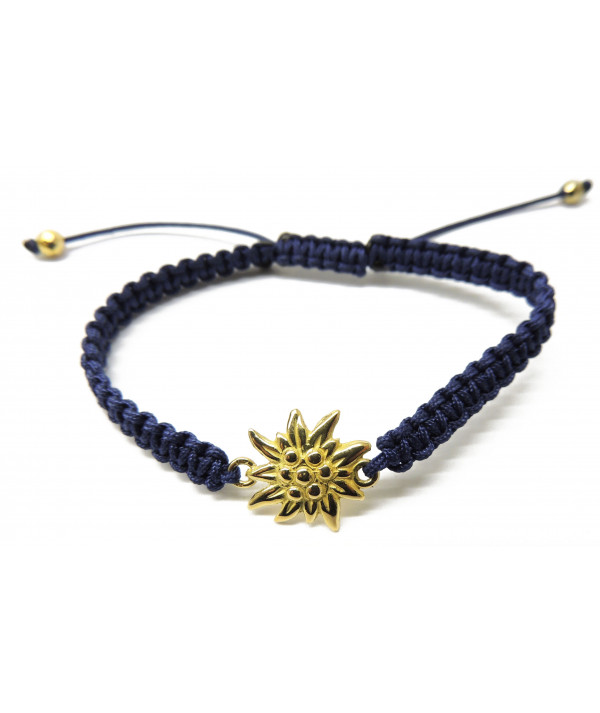 Bracelet cordon Edelweiss or jaune Joly-pottuz Megève