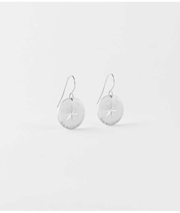 Boucles d'oreille dormeuses modèle Helios en acier Joly*Pottuz Megève