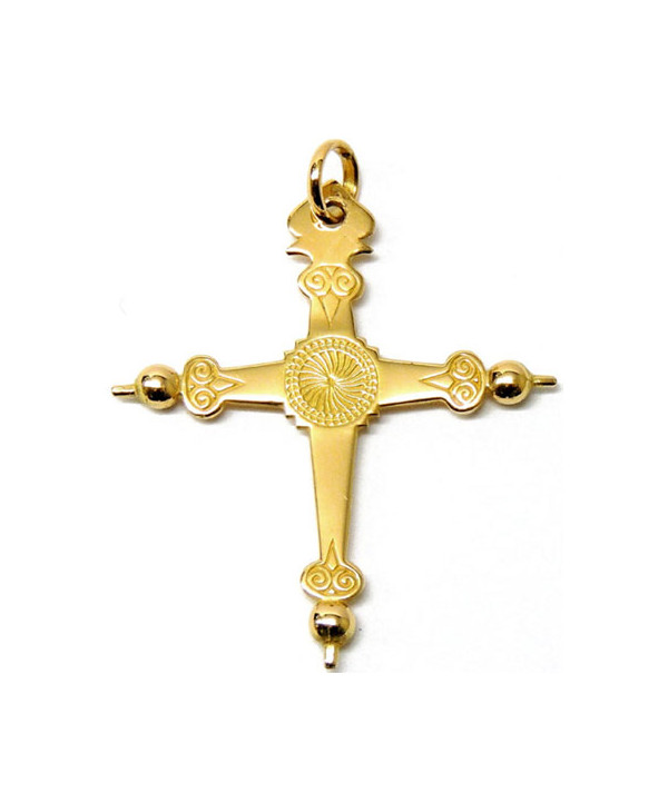 Croix de Savoie  3cm or jaune verso JOLY-POTTUZ Megève