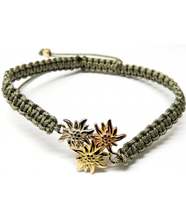 Bracelet bouquet d'Edelweiss or 750 bijouterie Megève