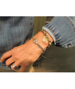 Bracelet bouquet d'Edelweiss or 750 bijouterie Megève
