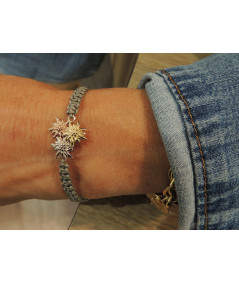 Bracelet bouquet d'Edelweiss or 750 bijouterie Megève