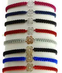 BRACELET CRISTAL de Neige  sur cordon tressé bijouxmegeve