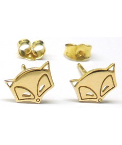 boucles d'oreilles renard or jaune 750  -bijouterie joly-pottuz Megève