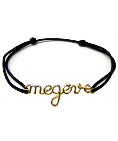 bracelet  Megève or 750 sur cordon coulissant bijouterie joly-pottuz