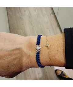 Bracelet cordon mini Edelweiss or ou argent bijouterie joly-pottuz Megève