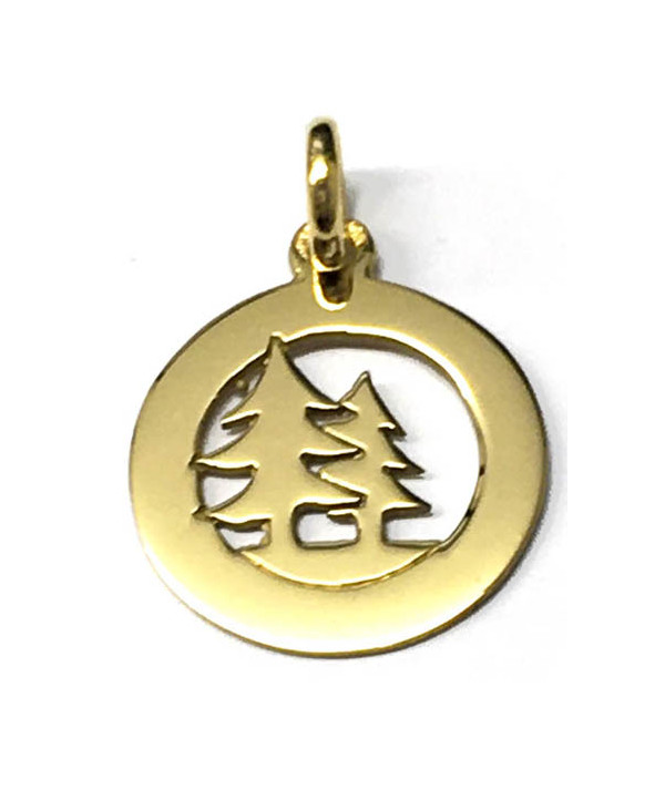 pendentif  médaille sapin bijouterie JOLY-POTTUZ Megève
