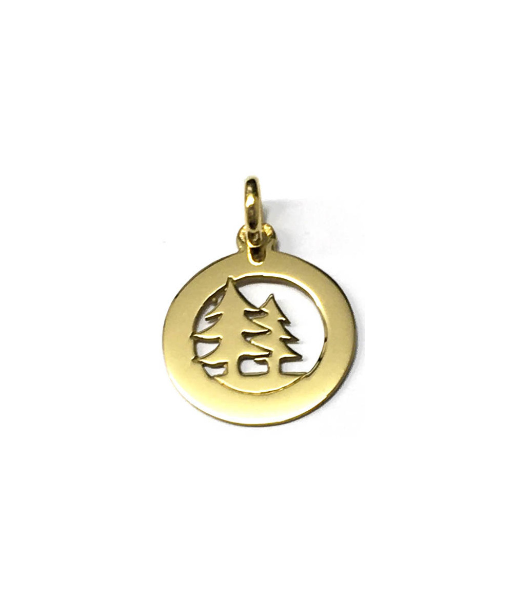 pendentif  médaille sapin bijouterie JOLY-POTTUZ Megève