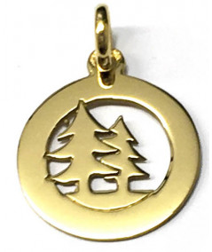 pendentif  médaille sapin bijouterie JOLY-POTTUZ Megève