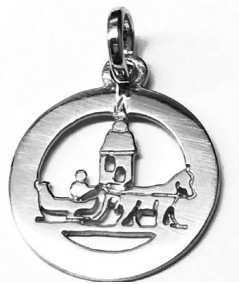 pendentif calèche de Megeve or 750 Bijouterie Joly-pottuz Megève
