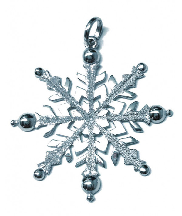 Pendentif cristal de neige  3.5cm en argent 925