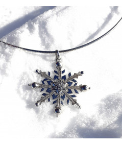 Pendentif cristal de neige or 750 et Diamant par JOLY-POTTUZ  joaillier Megève