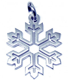 pendentif cristal de neige 2 cm joly-pottuz bijoutier Megève