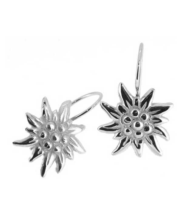 boucles d'oreilles edelweiss modèle dormeuses en or 750/000 Joly-Pottuz//Megève//