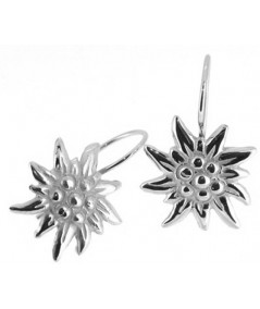 boucles d'oreilles edelweiss modèle dormeuses en or 750/000 Joly-Pottuz//Megève//