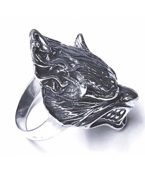 bague homme tête de Loup chez joly-pottuz bijoutier Megève