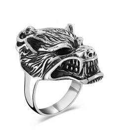 bague homme tête de Loup chez joly-pottuz bijoutier Megève