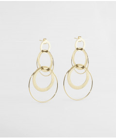 boucles d'oreilles acier dorée ZAG pendentes modèle Helène