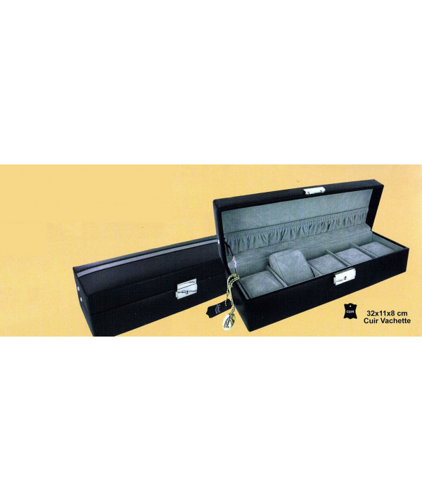COFFRET CUIR POUR 5 MONTRES