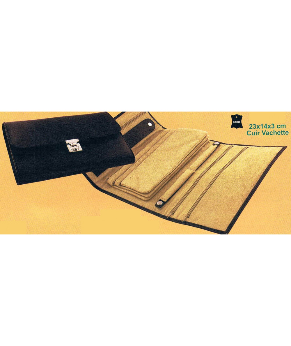 COFFRET -TROUSSE A BIJOUX CUIR