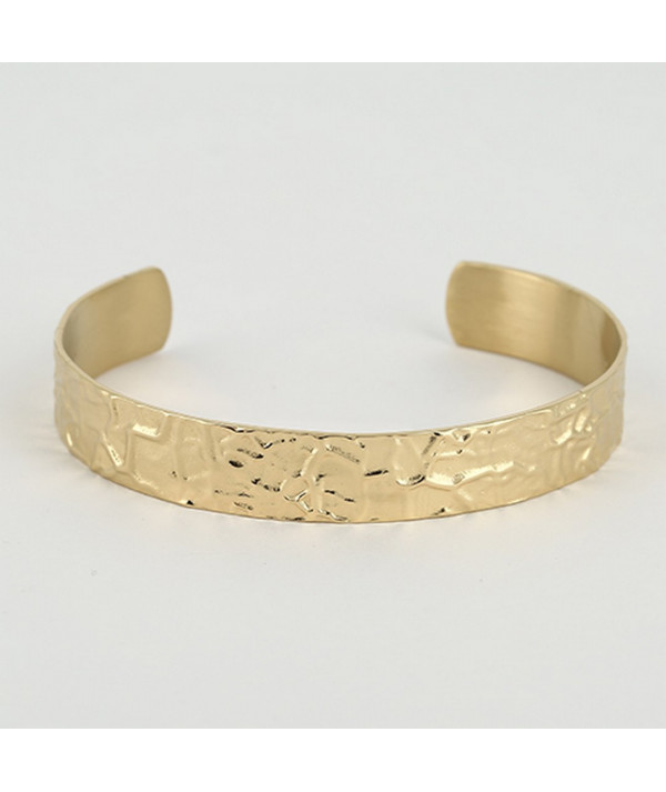 Bracelet jonc acier doré ZAG