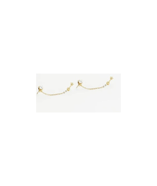 boucles d'oreilles à porter sur 2 trous d'une oreille modèle rome
