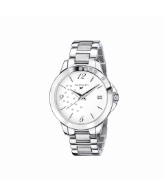 montre Mauboussin So Urgent blanche  acier diamants