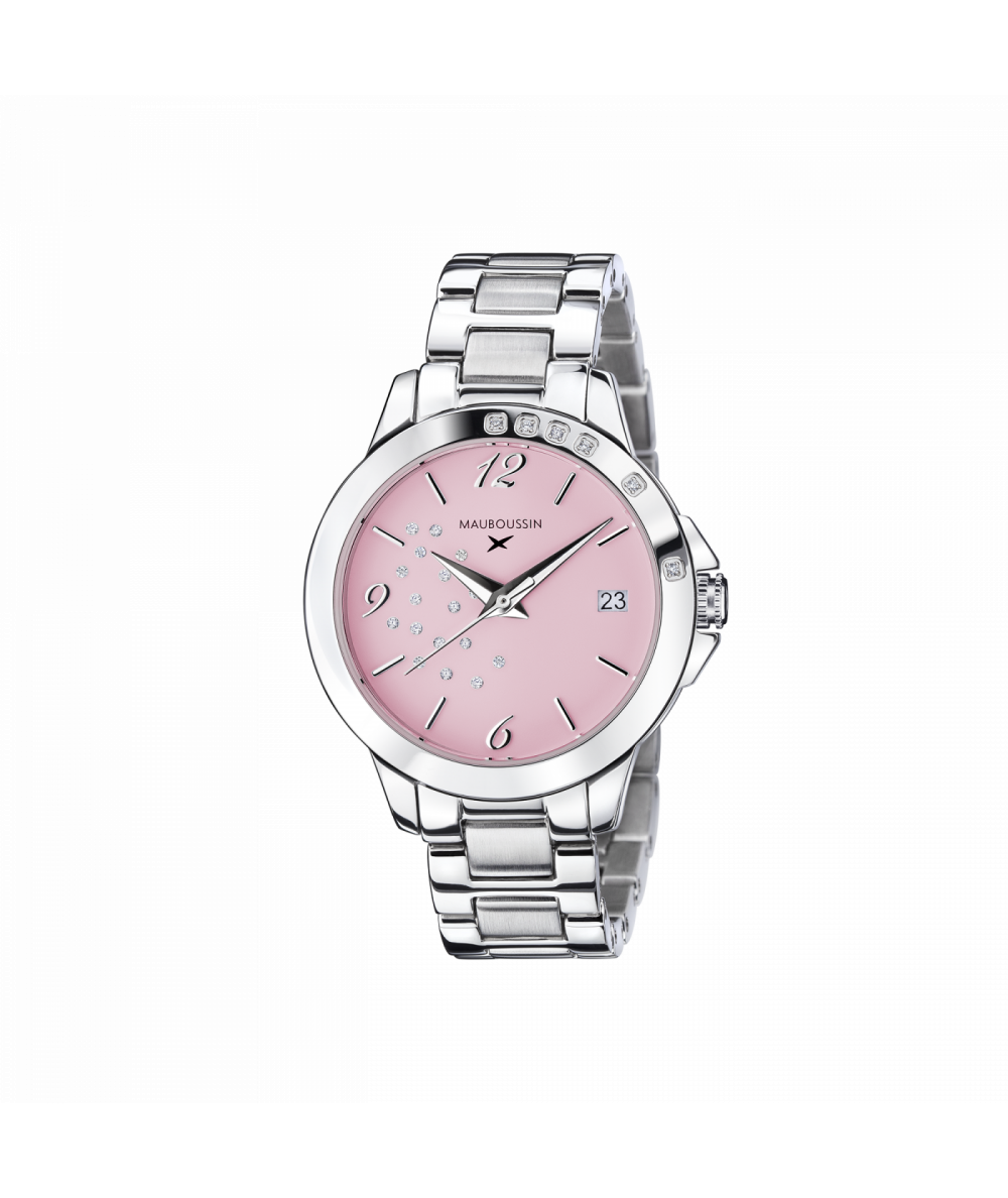 montre mauboussin rose cier et diamants  SO Urgent
