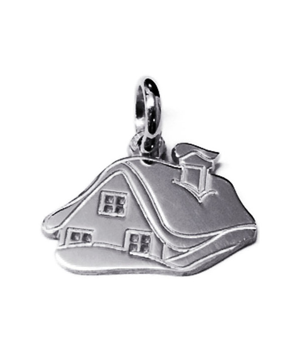 PENDENTIF CHALET or blanc 750  SUR CORDON