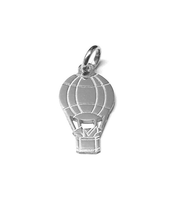 pendentif en or blanc 750 motif mongolfière Joly-Pottuz Megève