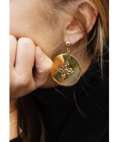 Boucles d'oreilles acier dorées ZAG modèle Suzy